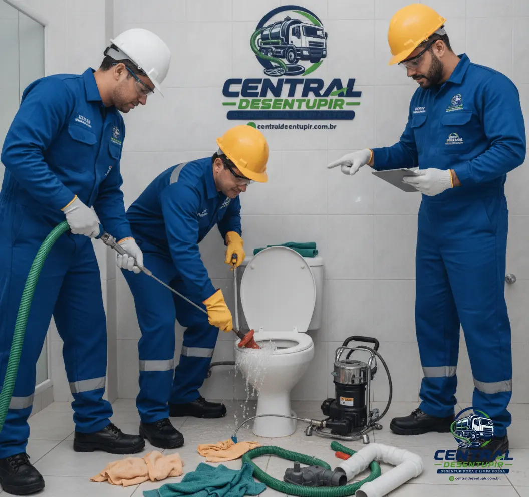 Fotografia profissional ilustrando cenario desentupimento de vaso sanitario com foco em soluções inteligentes no nicho de servicos locais engenharia.