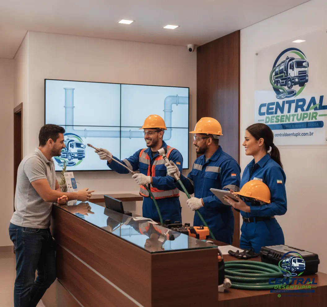 Fotografia profissional ilustrando cenario de uma recepção com cliente se informando com foco em soluções inteligentes no nicho de servicos locais engenharia.